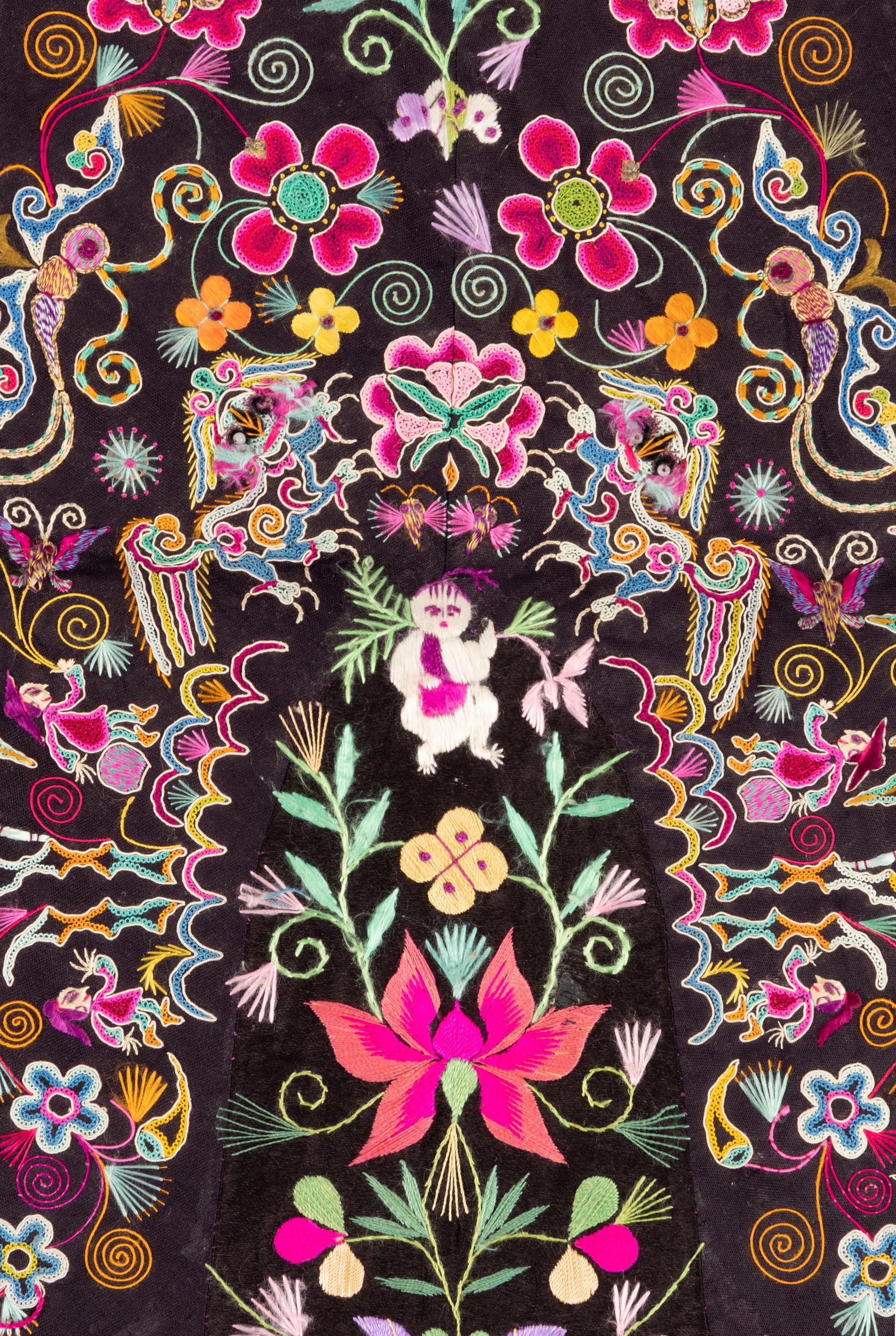 Twelve Embroidered Silk Panels