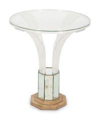An Art Deco Grosfeld House Glassic Acrylic Accent Table
