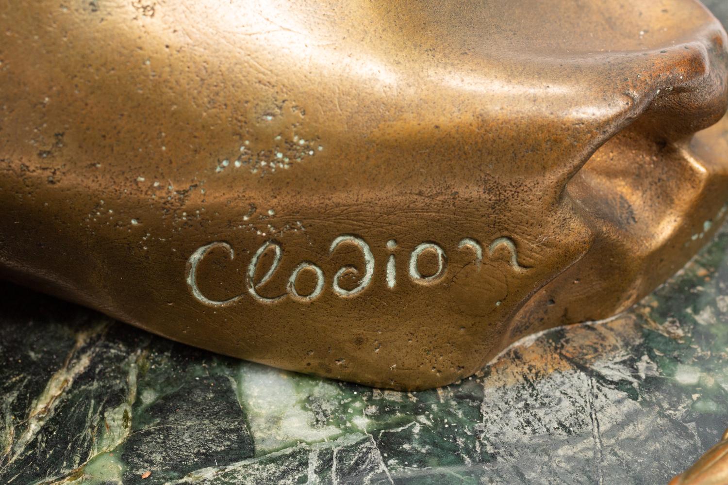 A Pair of French Gilt Bronze and Marble Relief Plaques After Claude Michel (Clodion)