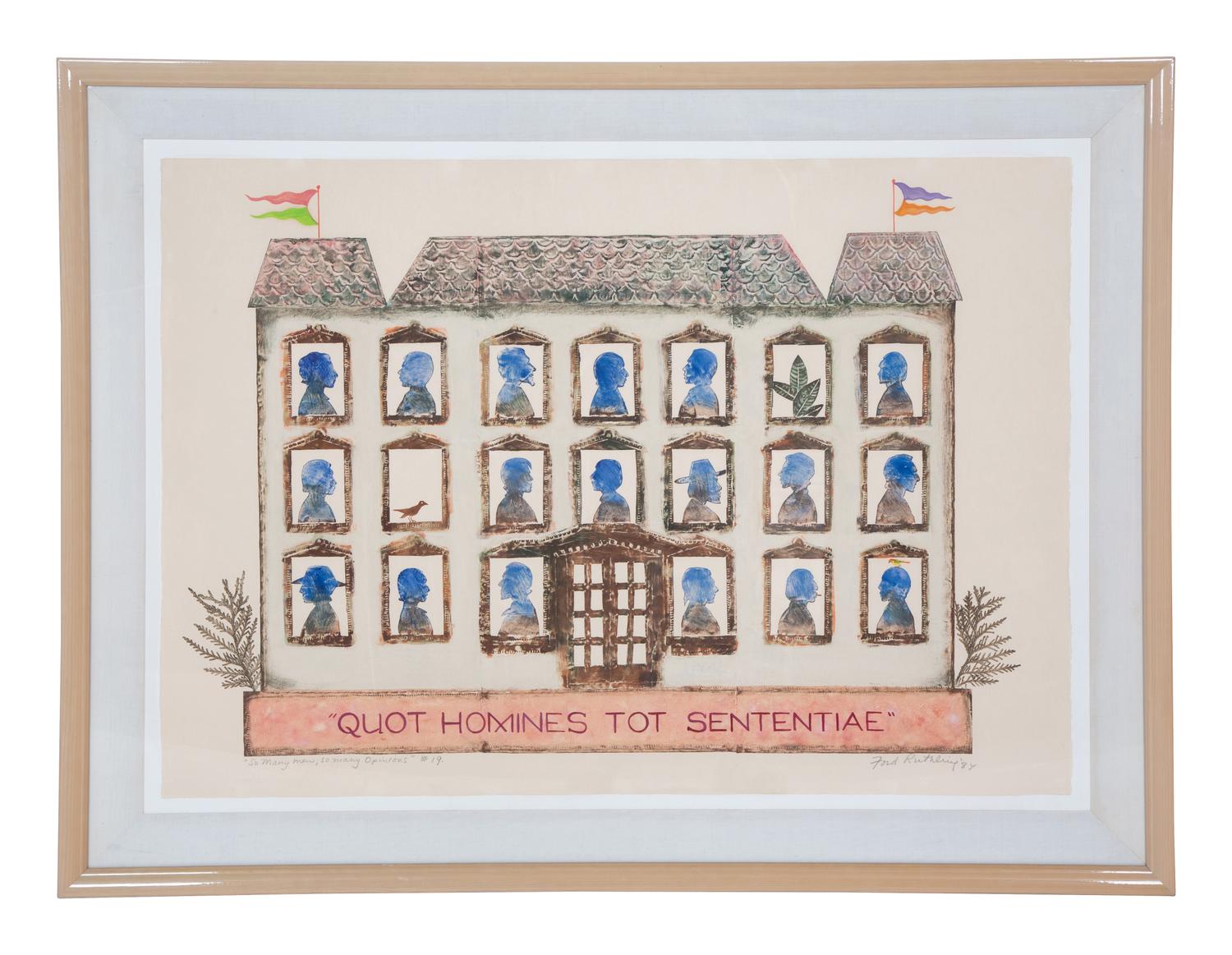 A Group of Six Color Lithographs by Ford Ruthling (American, 1933-2015)