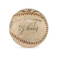 A 1927 Toledo Mud Hens Team Signed Autograph Baseball Featuring Casey Stengel (Beckett Authentication Services Letter of Authenticity)