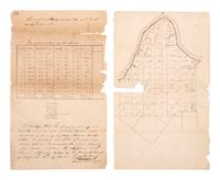 [WESTERN AMERICANA]. Manuscript survey of 6,000 acres near St. Louis owned by descendants of early Missouri settlers and brothers-in-law, Auguste Chouteau and Antoine Soulard, 1837.