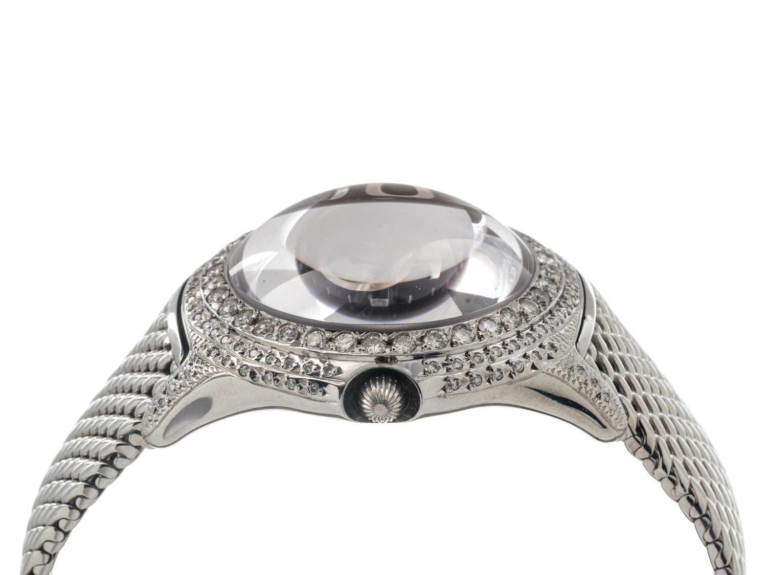 CORUM, STAINLESS STEEL AND DIAMOND REF. 165.150.20 'BUBBLE' WRISTWATCH