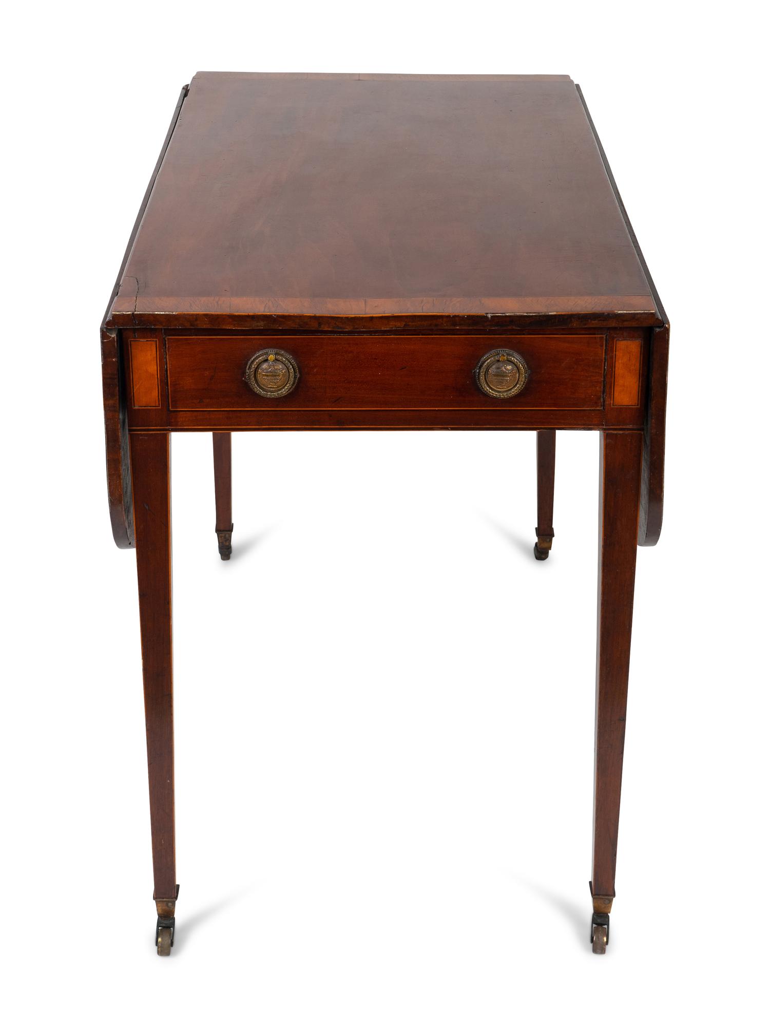 A Federal Style Inlaid Mahogany Pembroke Table — 19TH CENTURY