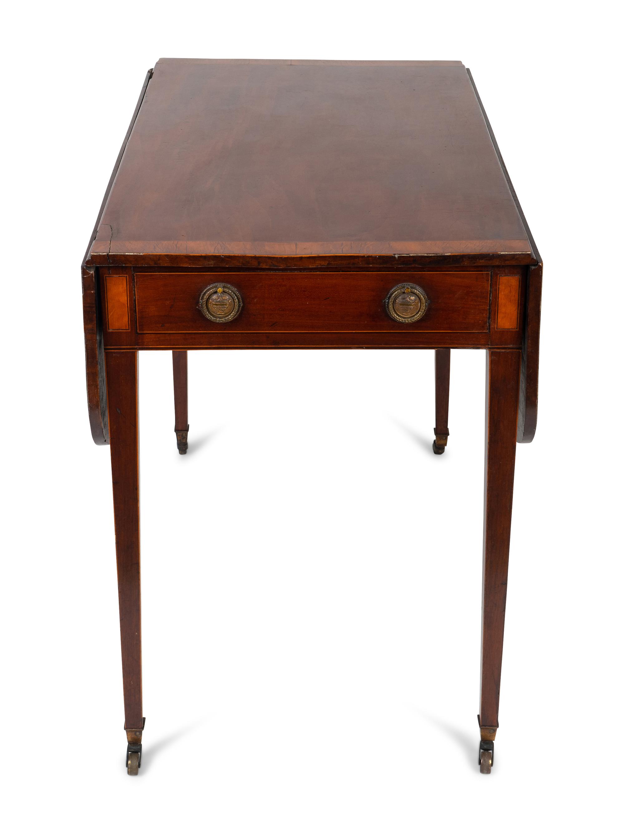 A Federal Style Inlaid Mahogany Pembroke Table — 19TH CENTURY