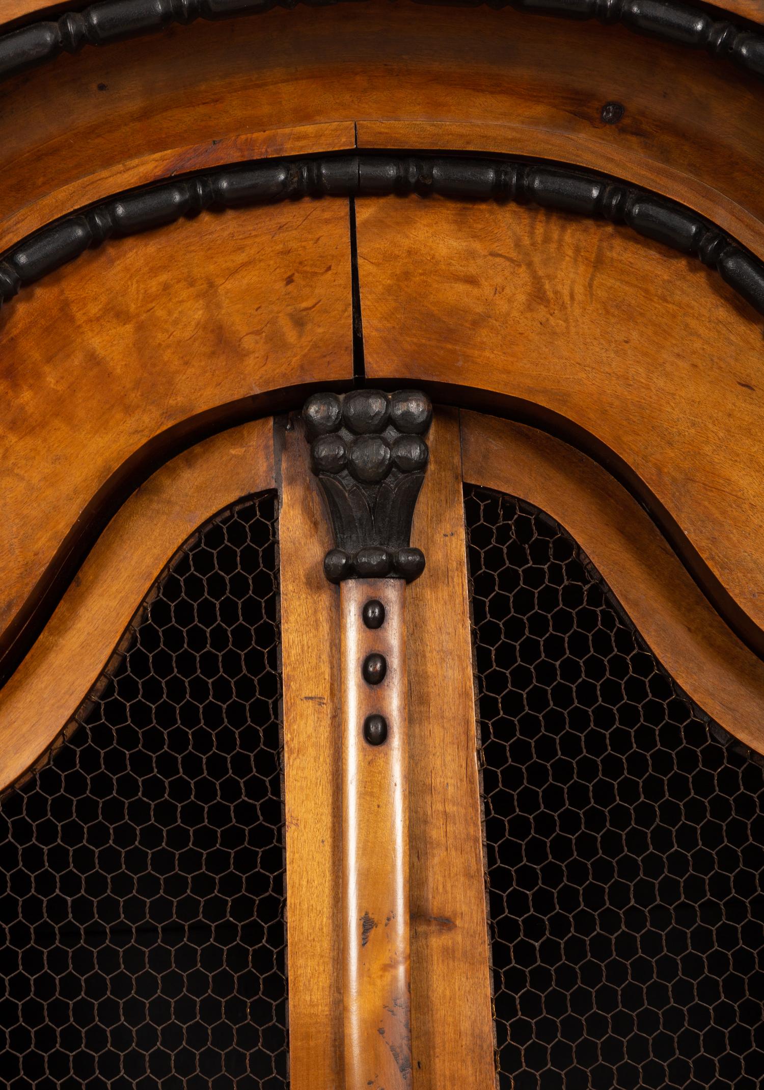 A Pair of Biedermeier Part-Ebonized Fruitwood Bookcases