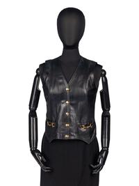 Celine Leather Vest, 1970s