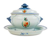 A Chinese Export Armorial Porcelain Tureen and Undertray — EARLY 19TH CENTURY