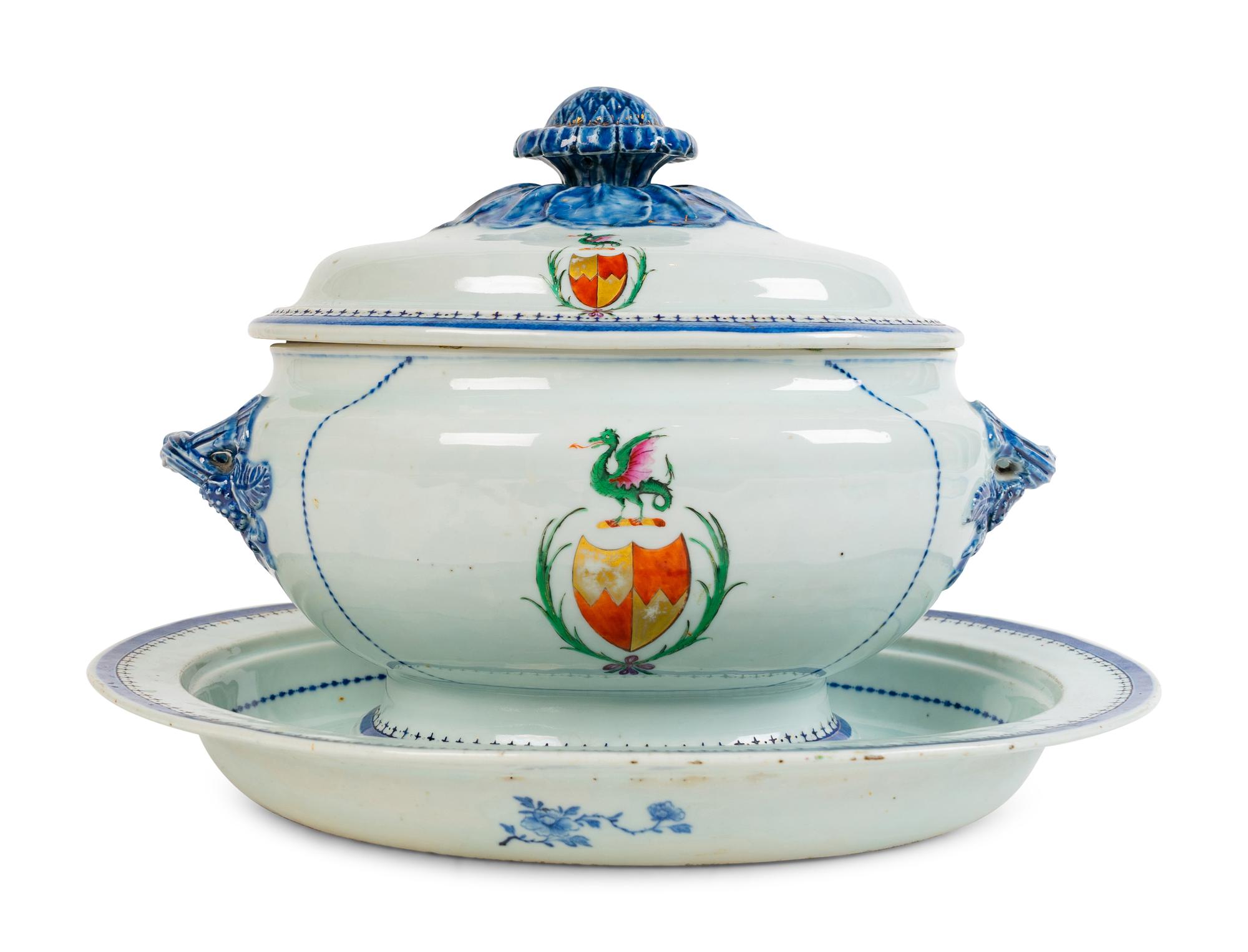 A Chinese Export Armorial Porcelain Tureen and Undertray — EARLY 19TH CENTURY