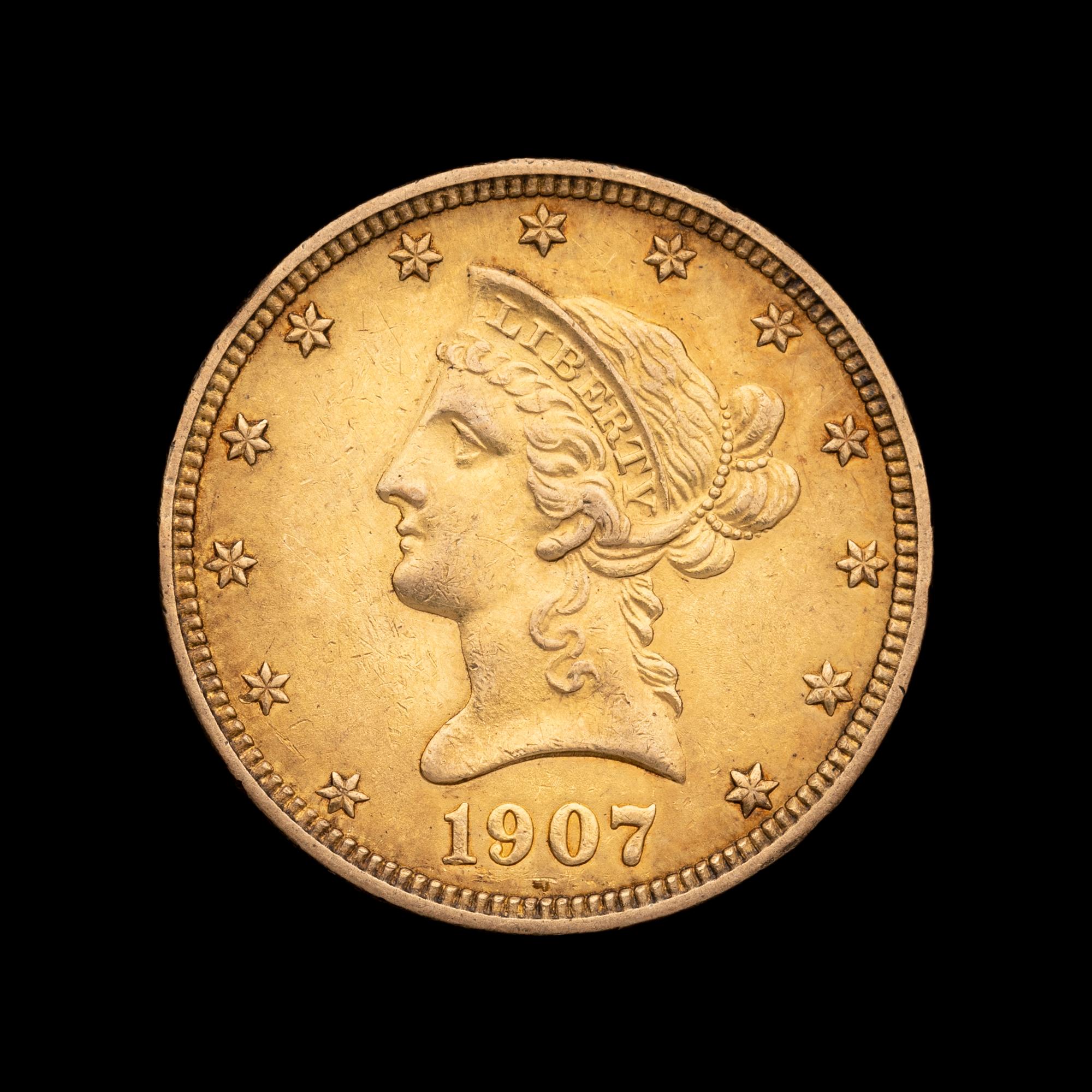 A 1907 Liberty Head $10 Gold Coin