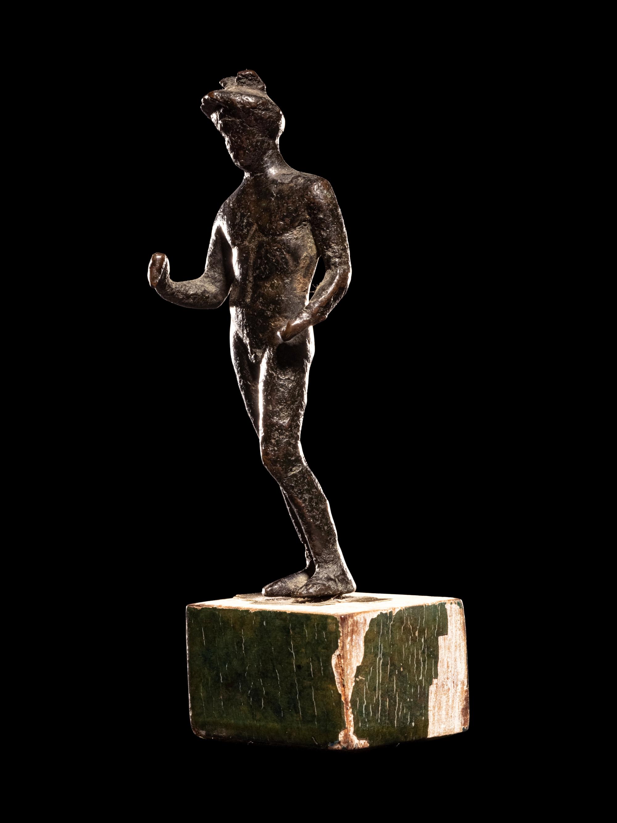 A Roman Bronze Figure of Mercury