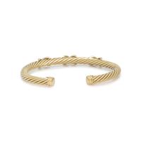 DAVID YURMAN, YELLOW GOLD CABLE CUFF BRACELET