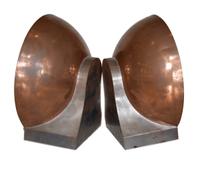 A Pair of Copper and Iron Wall Sconces 15.5" W x 15.5" D x 7.5" H — England, Circa 1920
