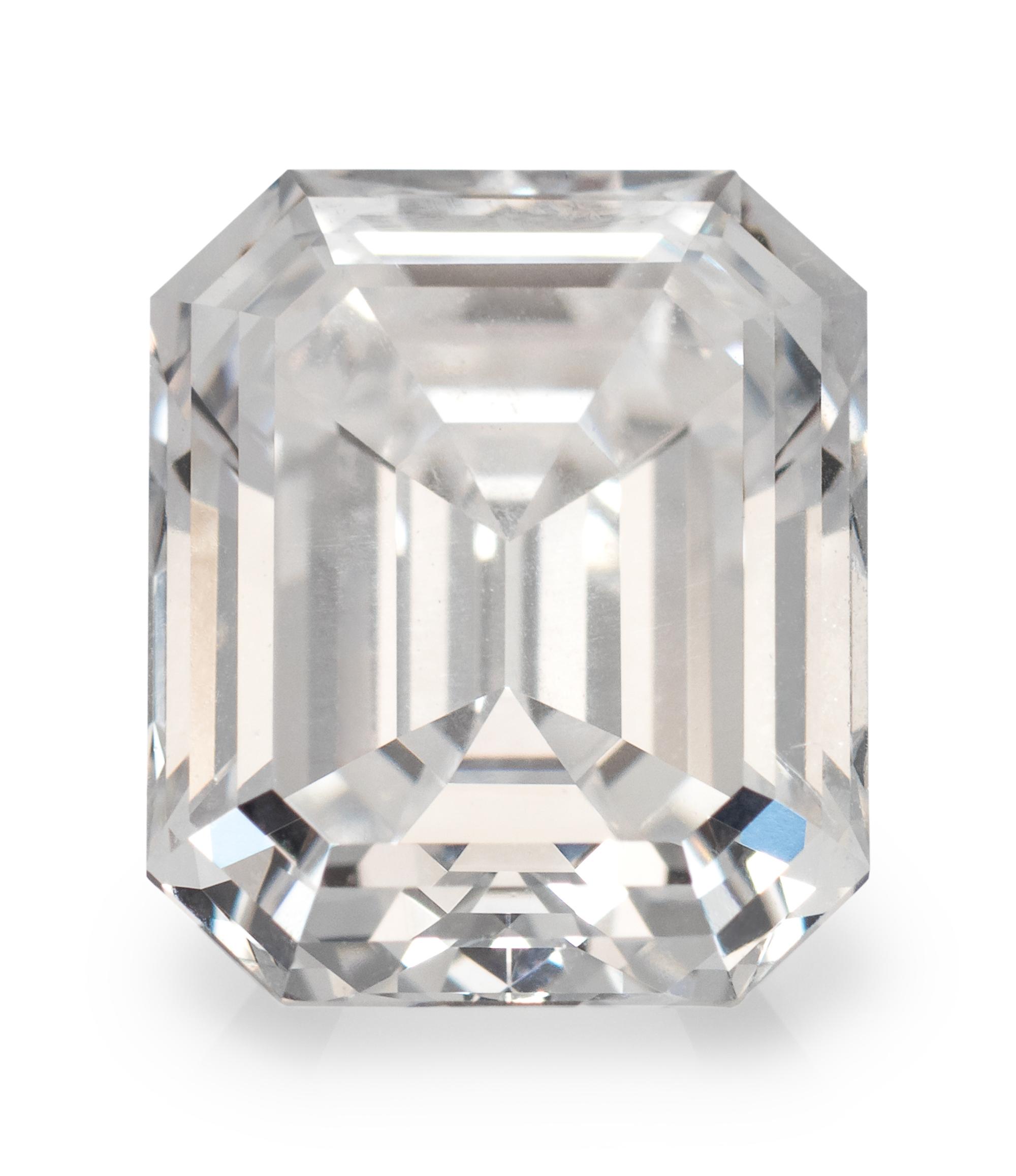 A 2.39 Carat Octagonal Step Cut Diamond,