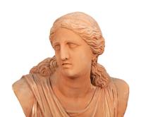 A Pair of Terracotta Busts on Pedestals