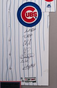 An Authentic Chicago Cubs 2016 World Series Champions Team Signed Autograph Limited Edition Jersey (Fantatics Authentic Hologram),