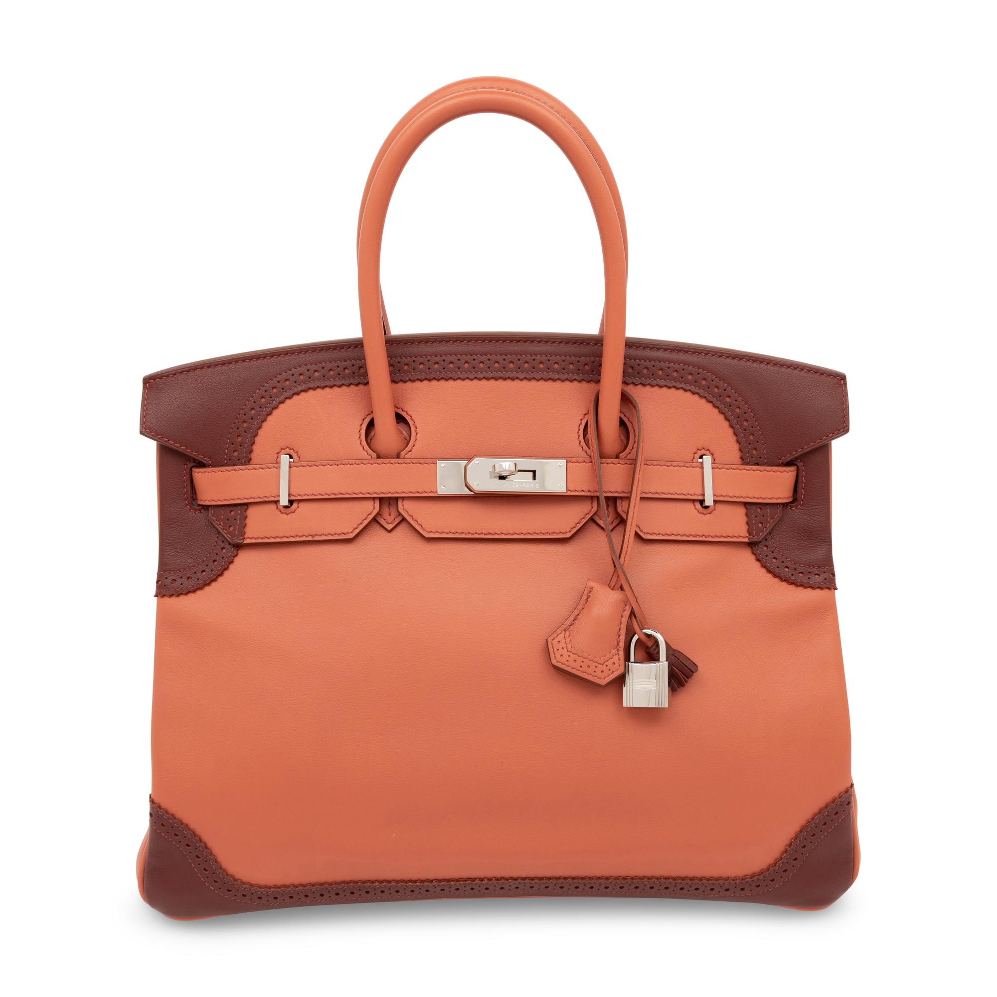 Hermès, Limited Edition Ghillies Birkin 35 in Rosy & Rouge H Swift
