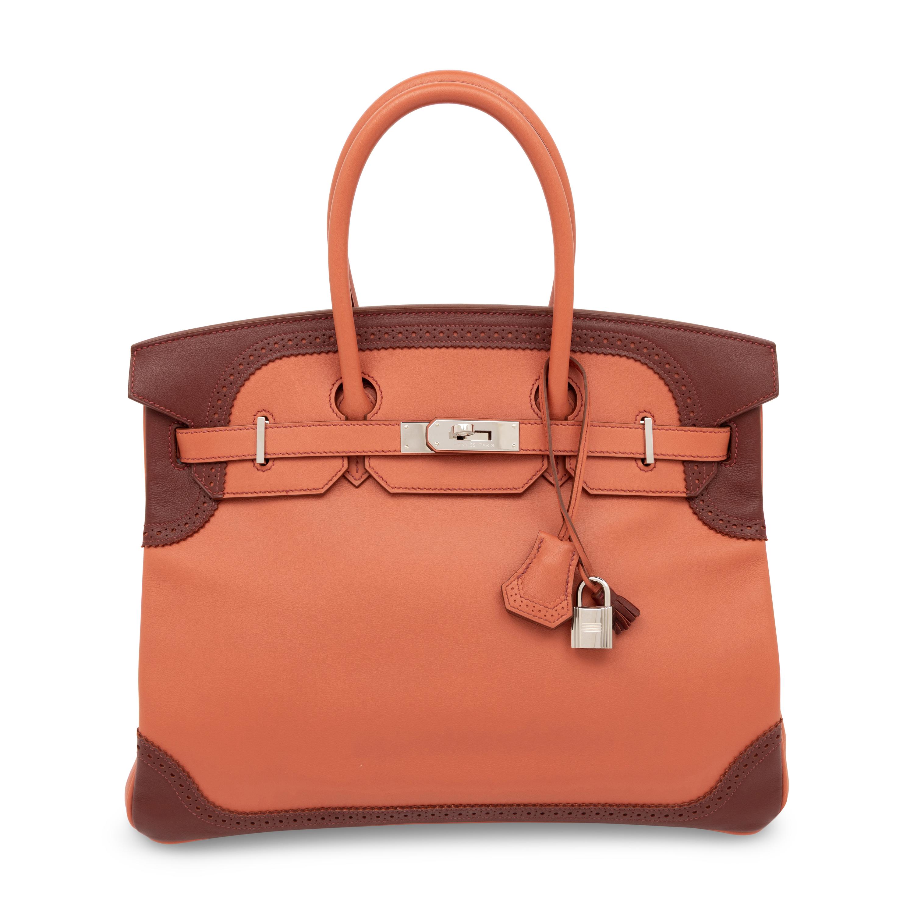 Hermès, Limited Edition Ghillies Birkin 35 in Rosy & Rouge H Swift
