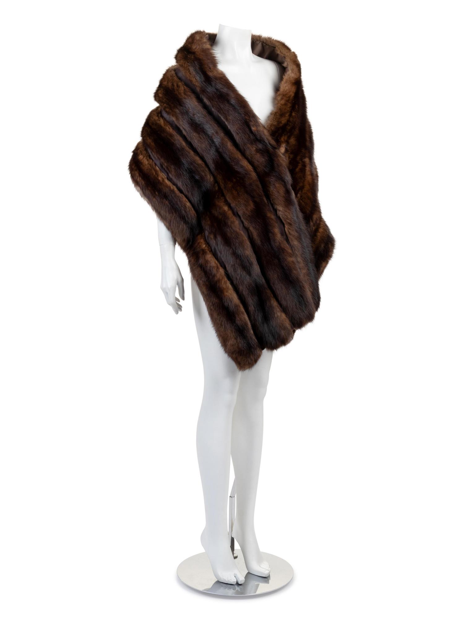 Extra Long Brown Sable Wrap, 1990s-2000s