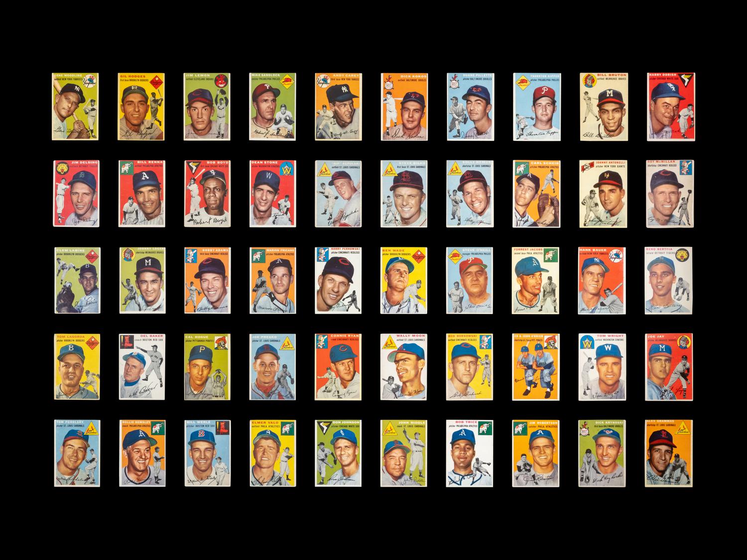 A Near Set of 1954 Topps Baseball Cards (245/250)