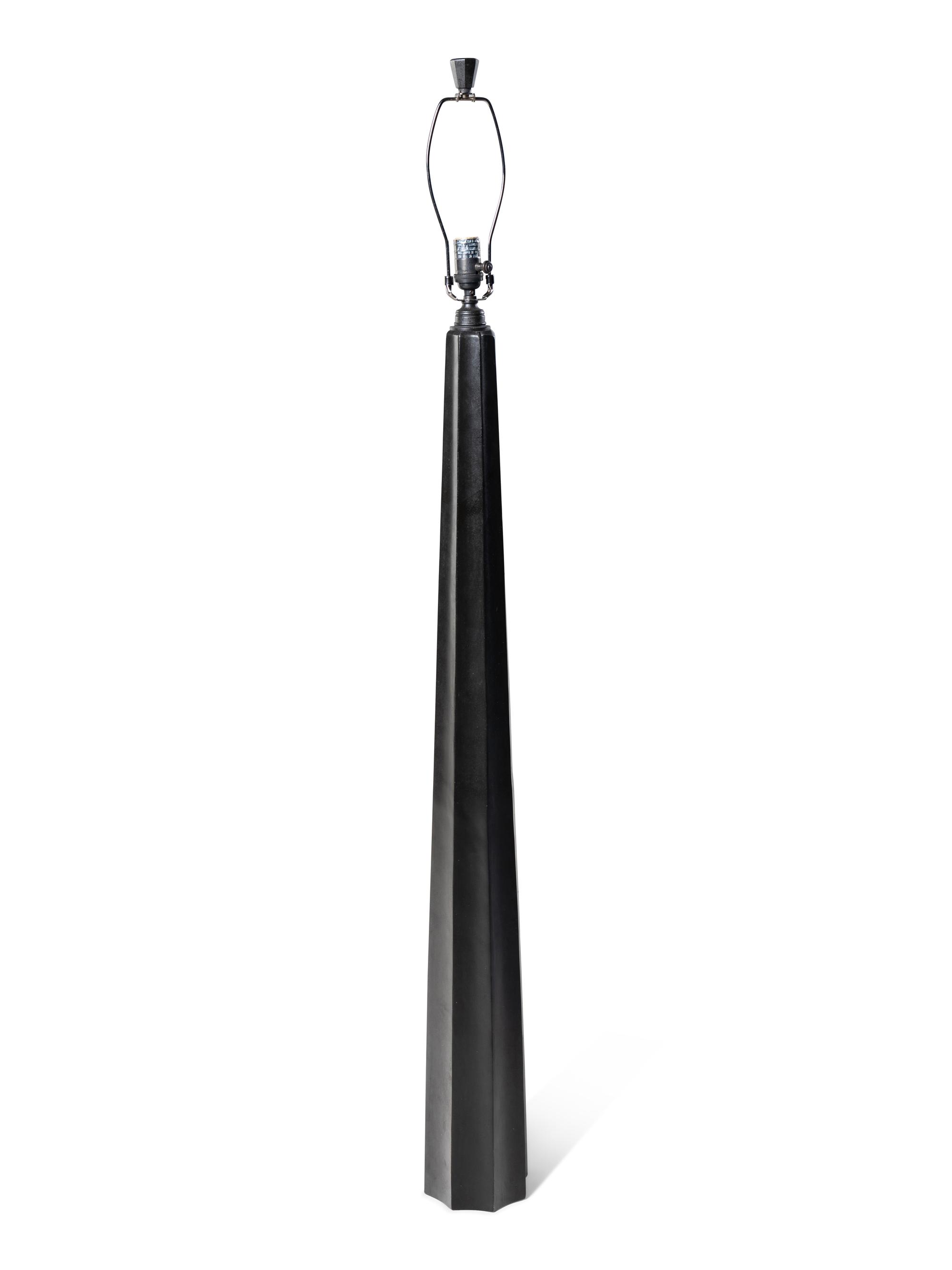 A Contemporary Patinated Metal Floor Lamp