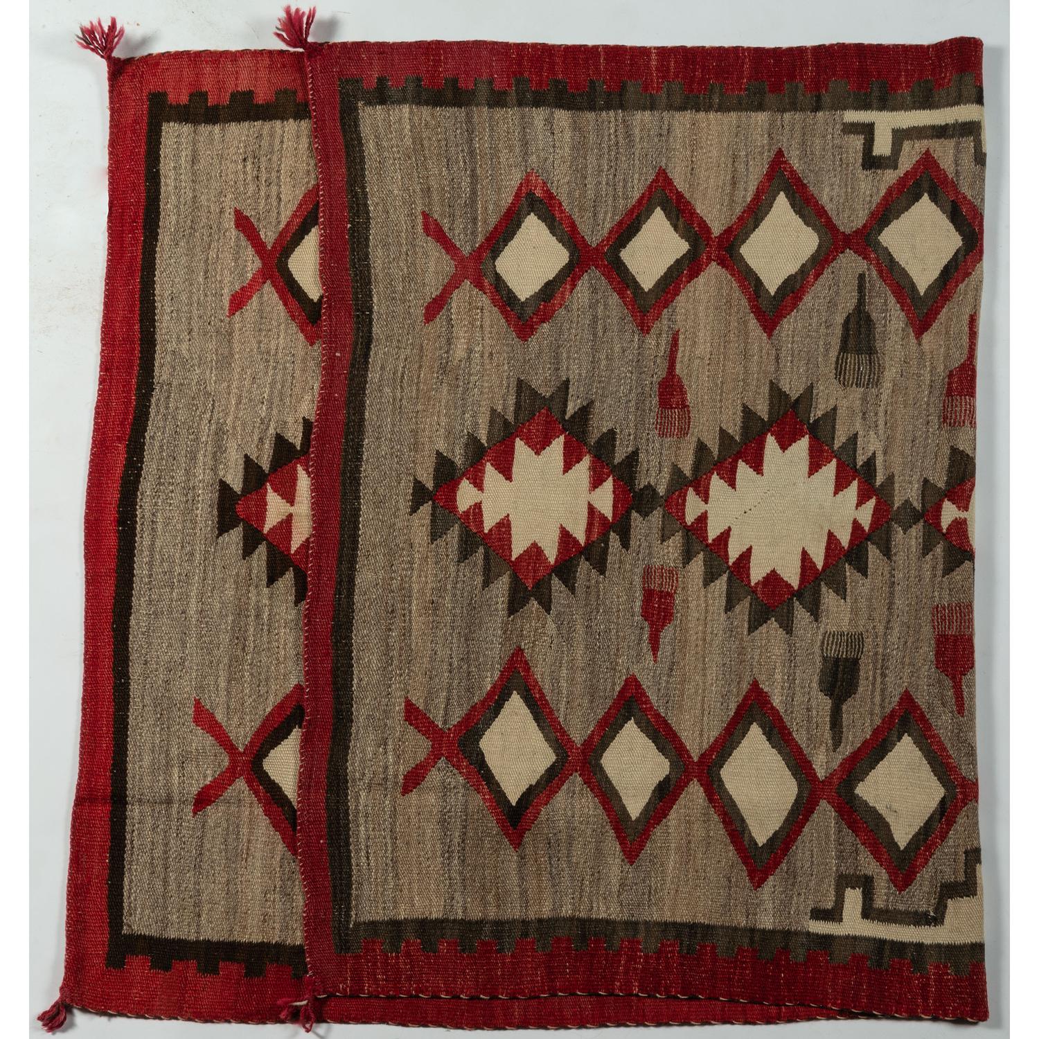 Navajo Pictorial Weaving / Rug, with Weaving Combs
