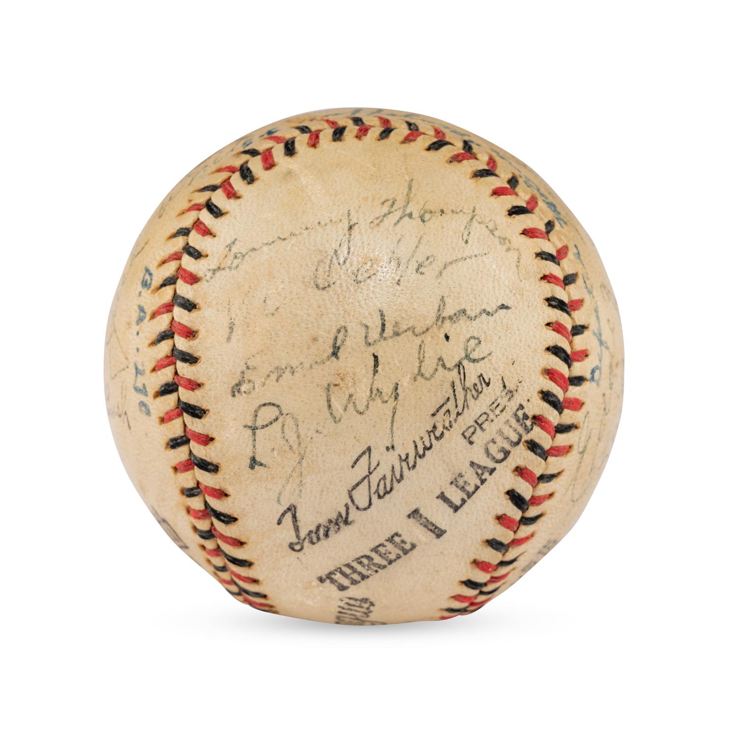 A 1938 Decatur Commodores Team Signed Autograph Baseball