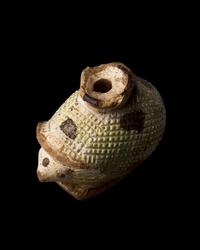 An East Greek Faience Aryballos in the form of a Hedgehog