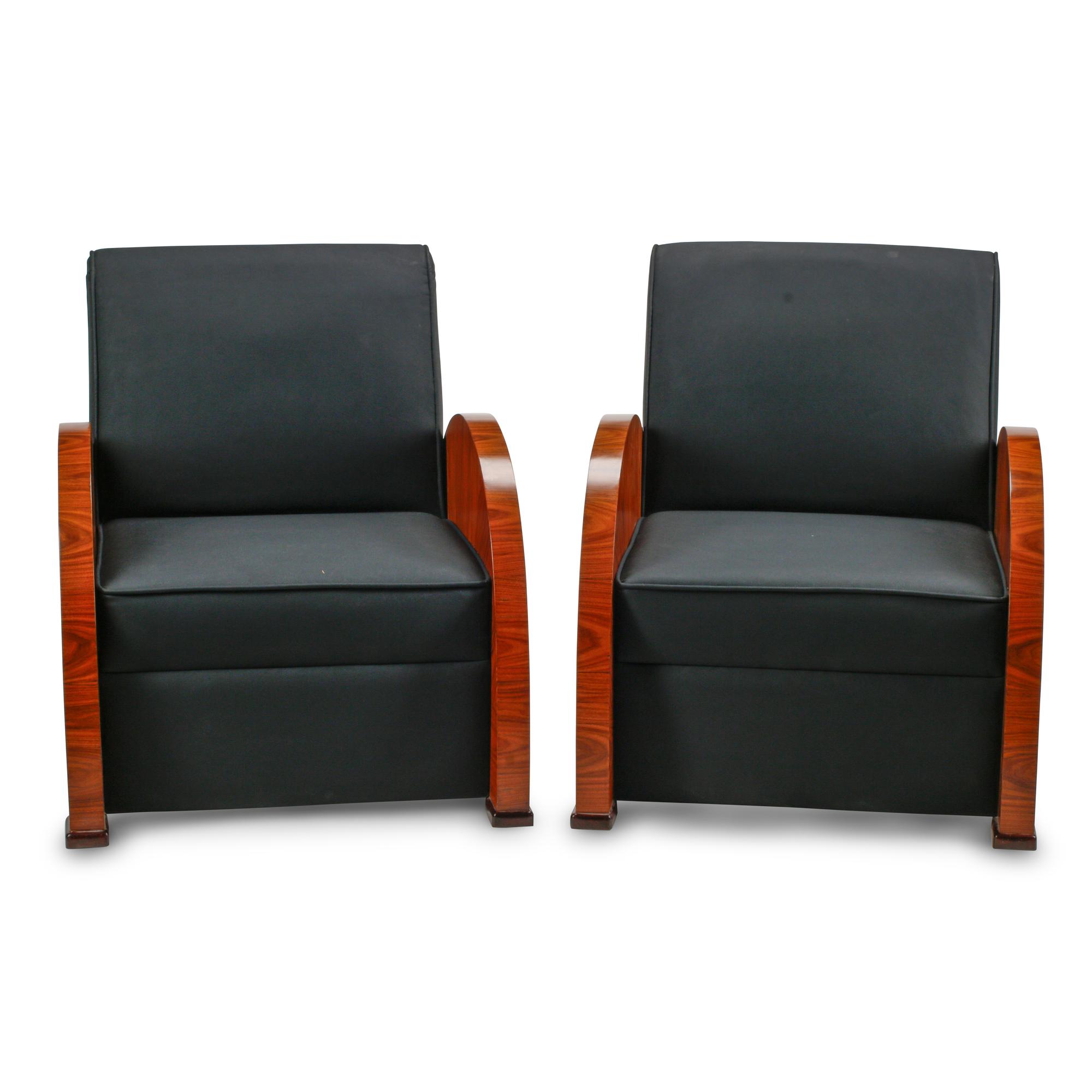 Art Deco Style 20th Century — Pair of Art Deco Style Armchairs