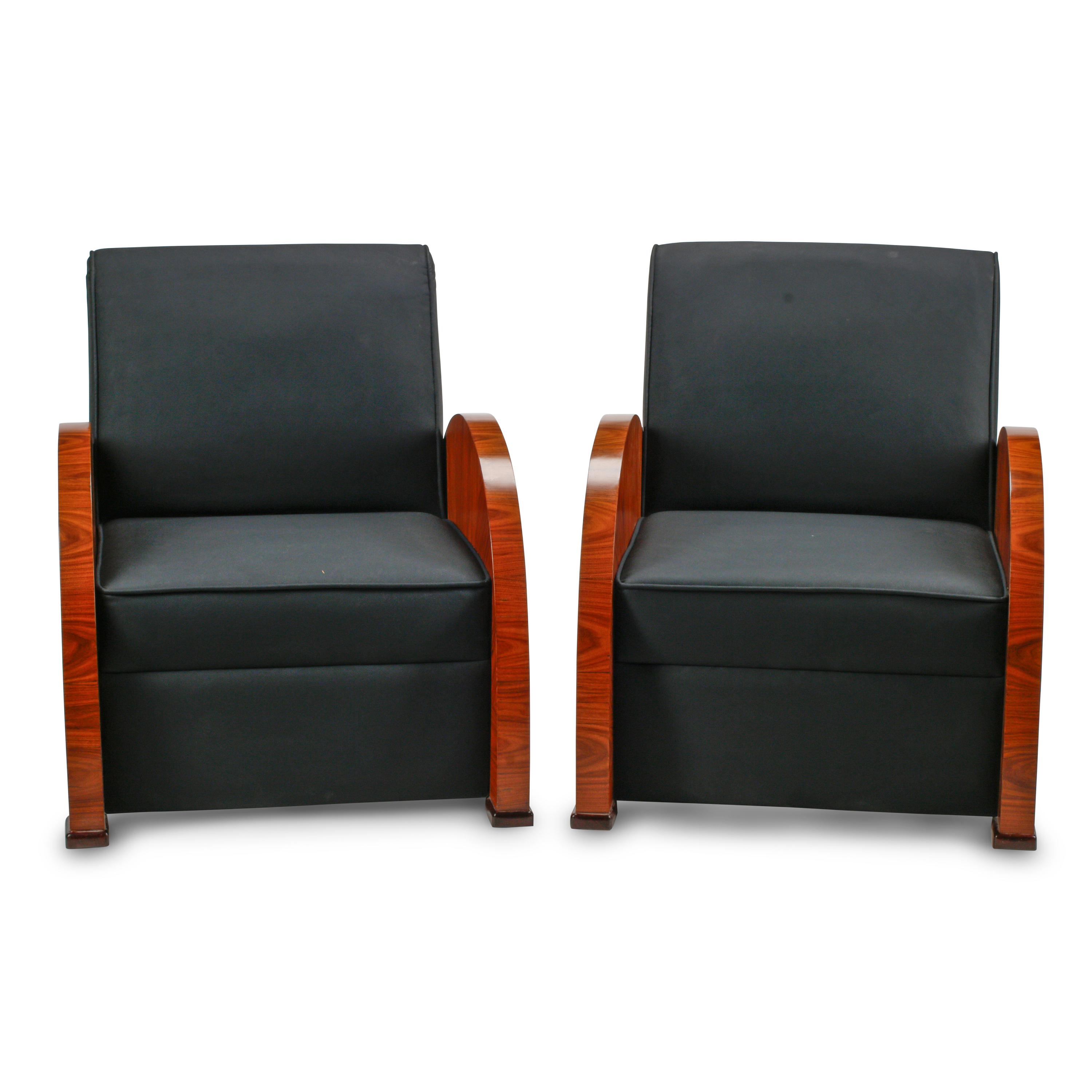 Art Deco Style 20th Century — Pair of Art Deco Style Armchairs