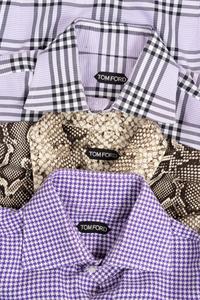 Five Tom Ford Men's Patterned Button Down Shirts, 2000s