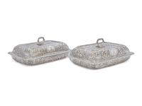 Two George III Silver Covered Serving Dishes