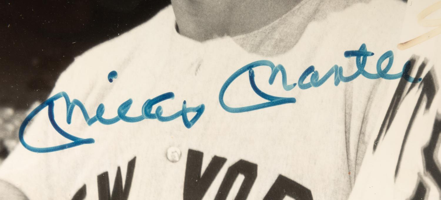 A Mickey Mantle and Willie Mays Signed Autograph Photo (Beckett Authentication Services Letter),
