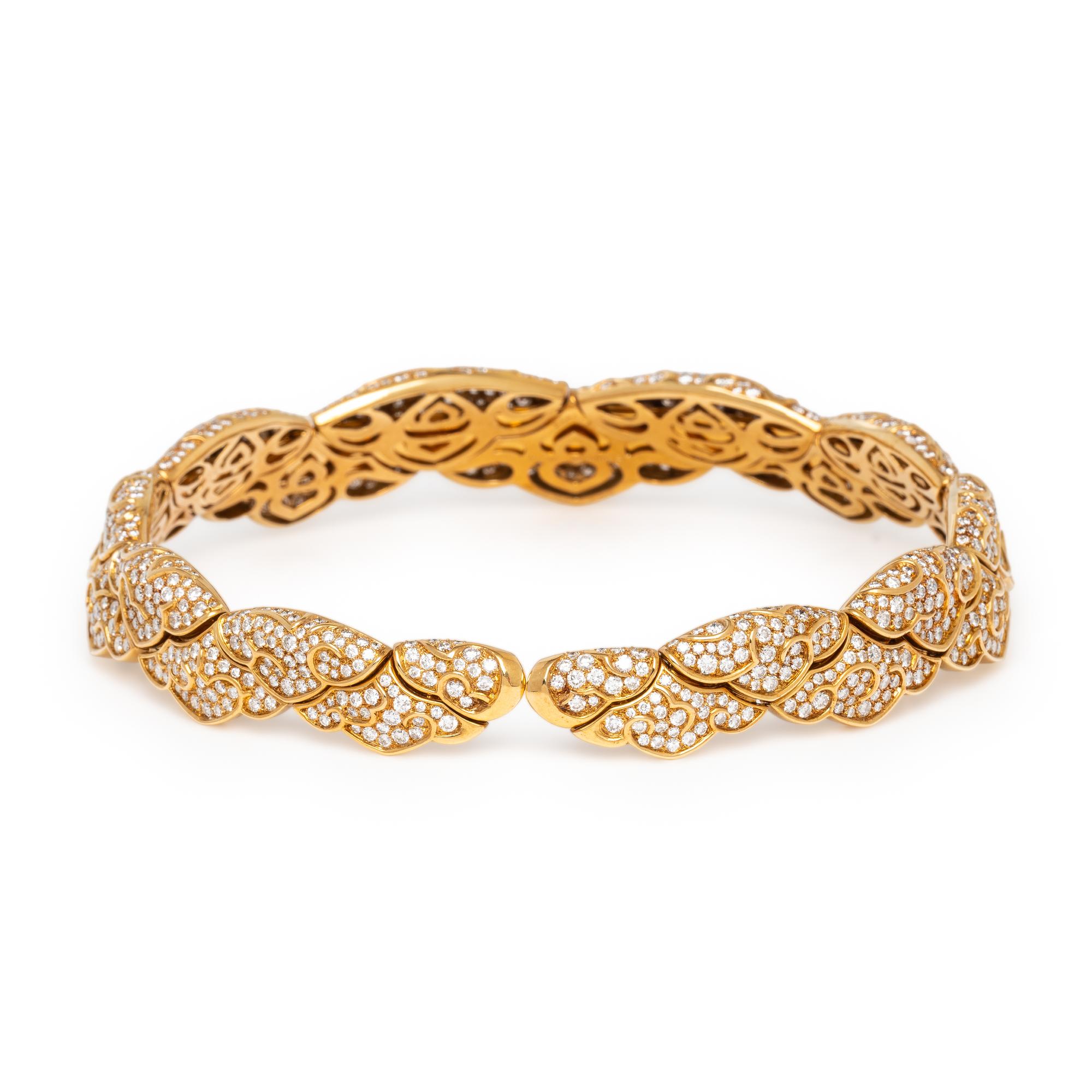 Marina B, Diamond and Yellow Gold 'Esclave' Choker Necklace