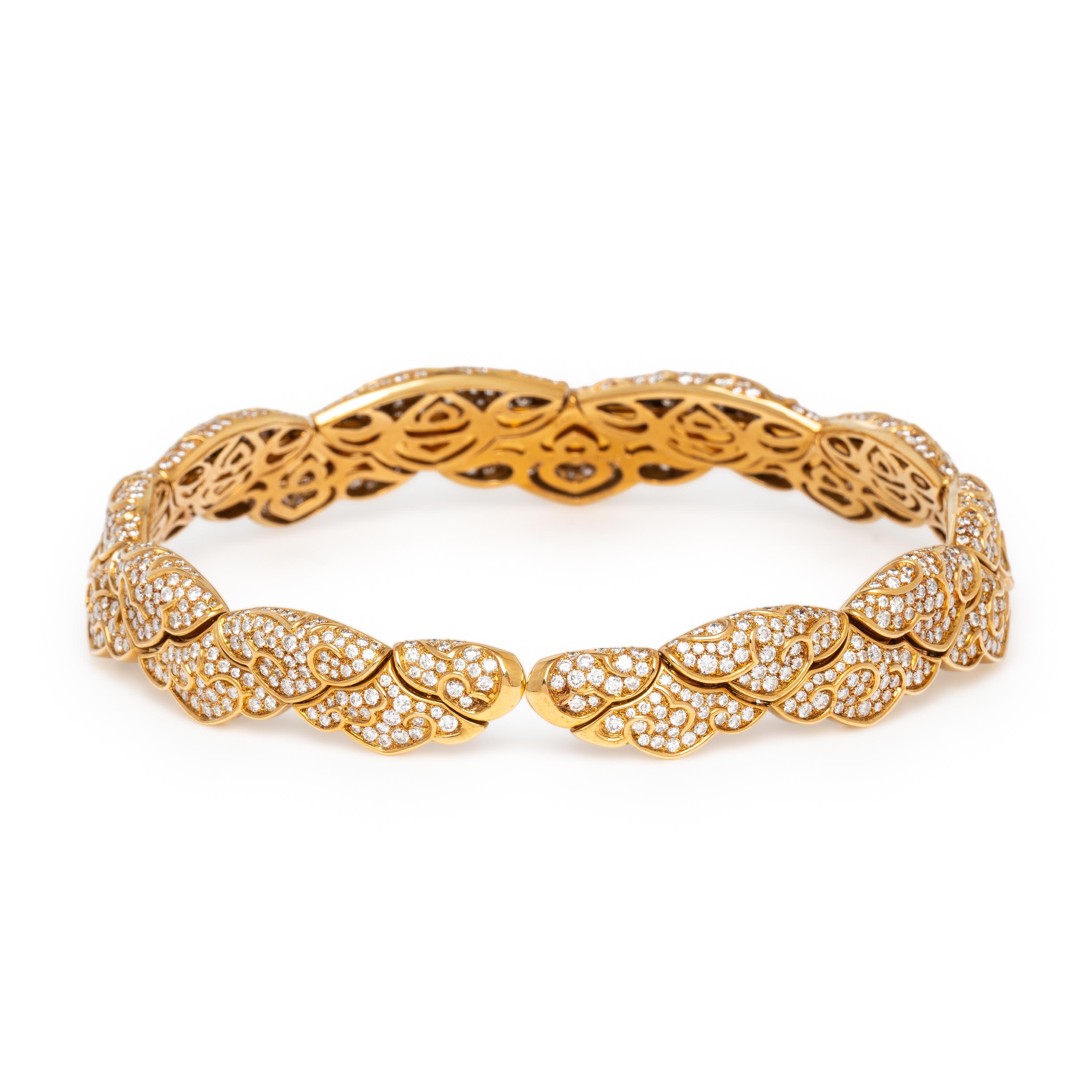 Marina B, Diamond and Yellow Gold 'Esclave' Choker Necklace