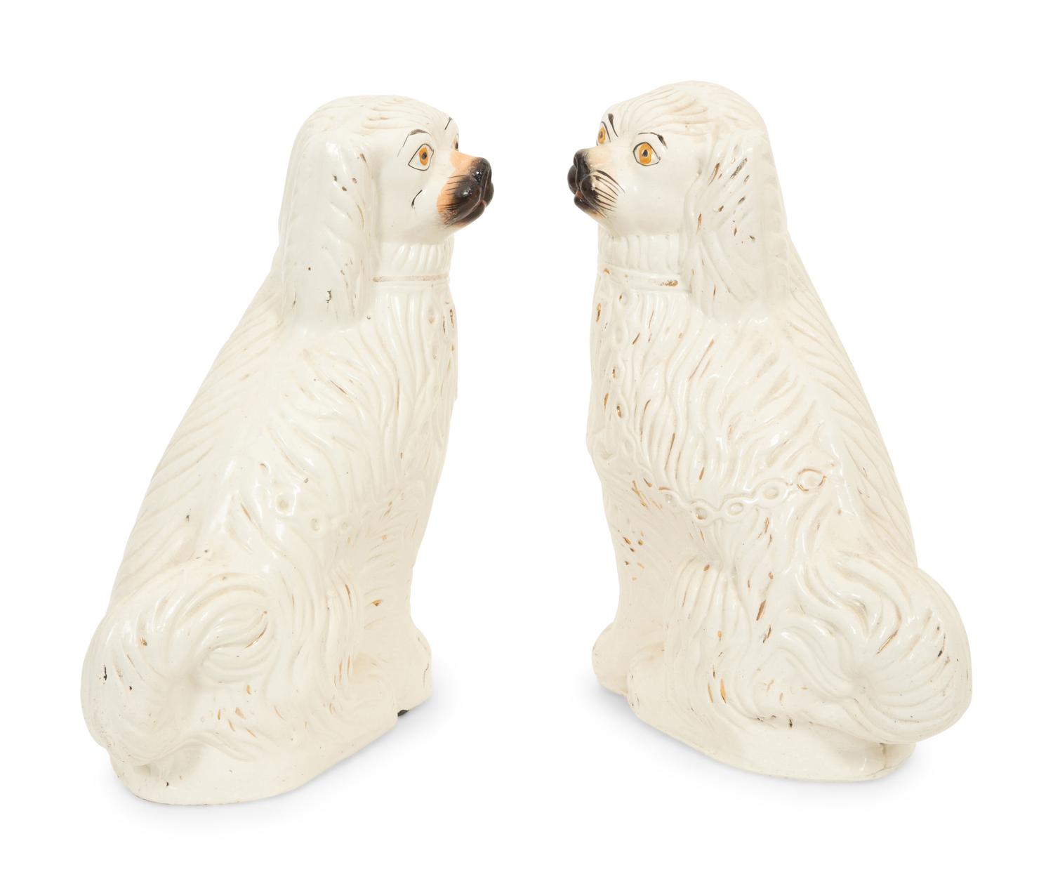 A Pair of Large Staffordshire Spaniels