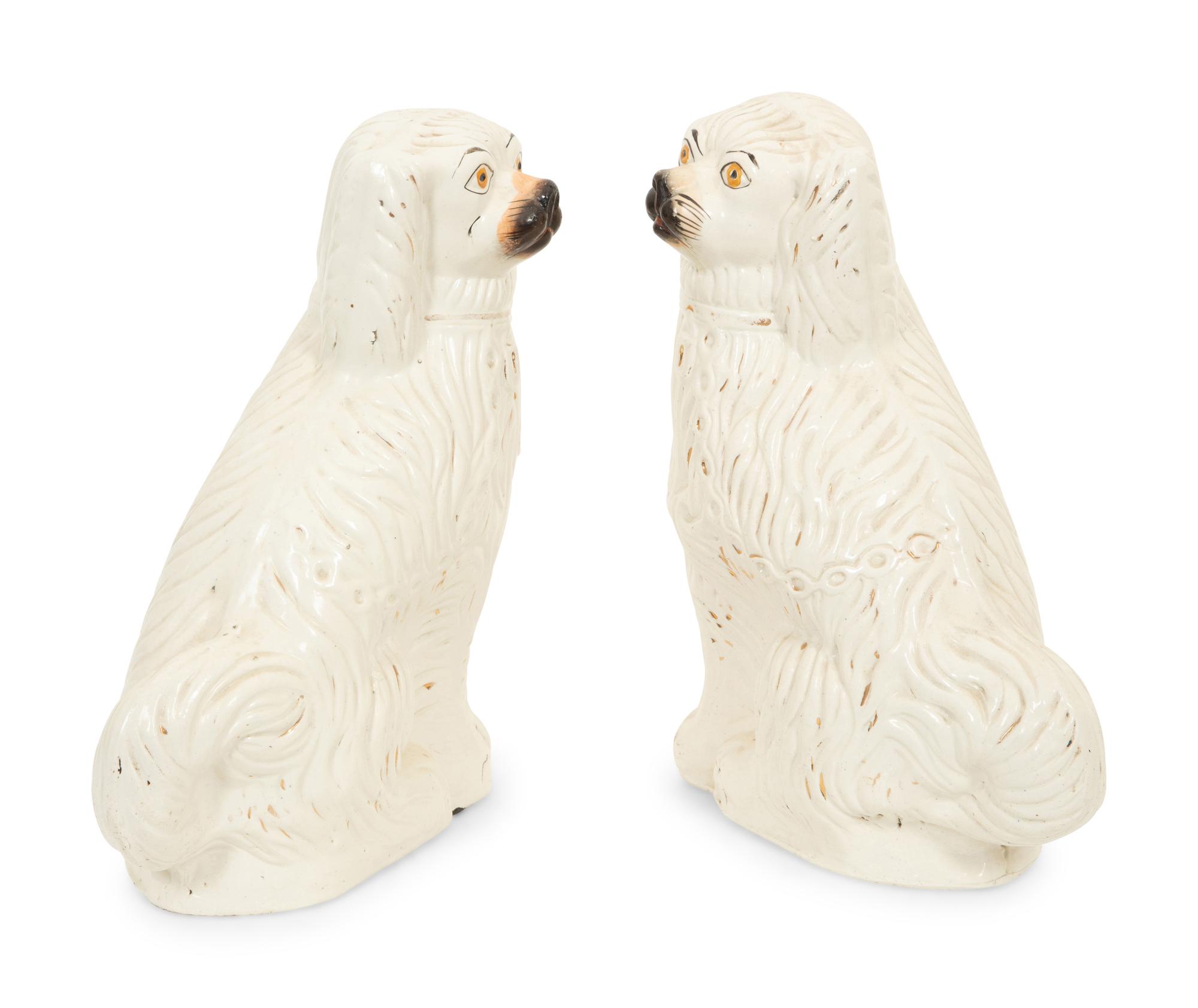 A Pair of Large Staffordshire Spaniels