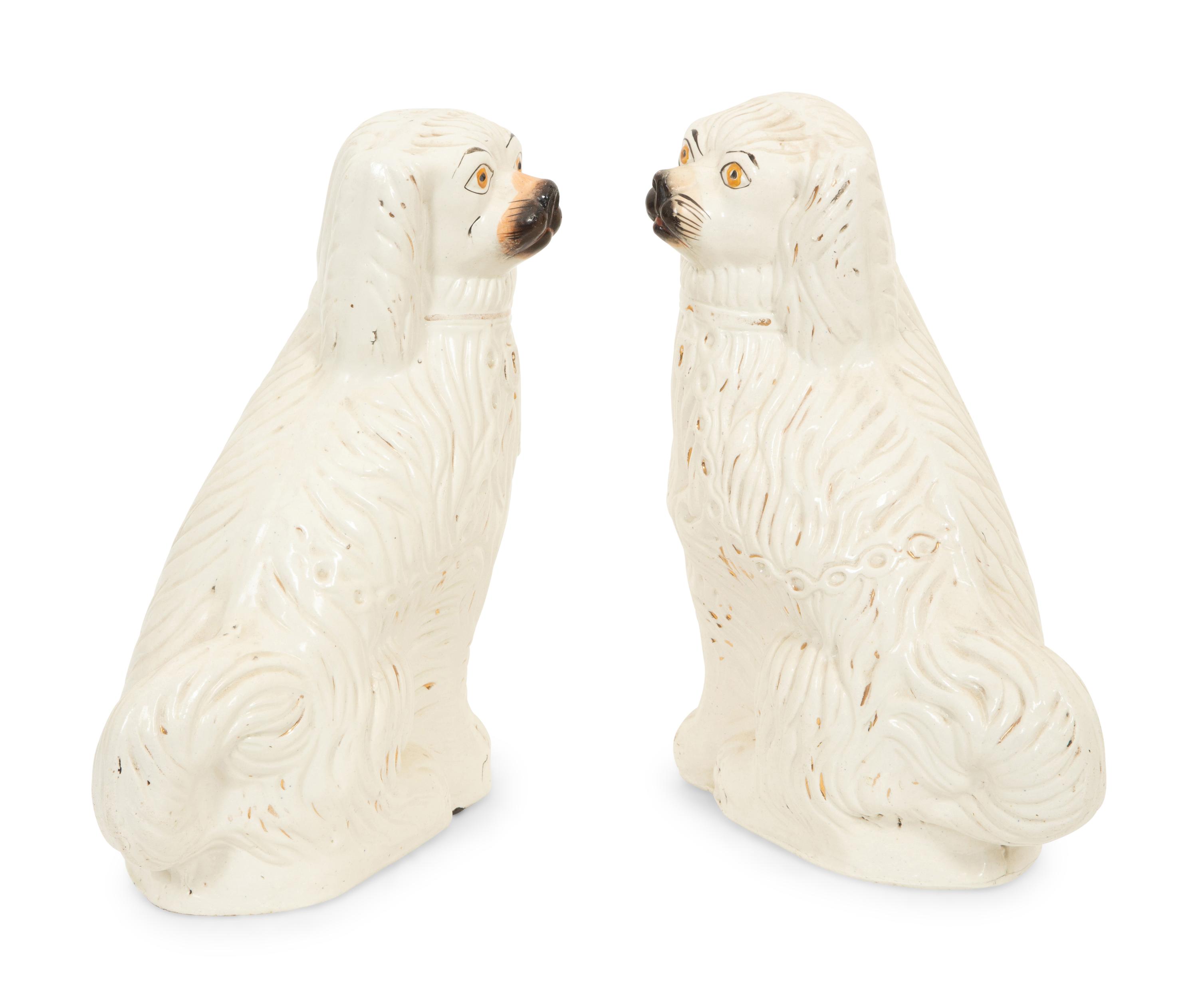 A Pair of Large Staffordshire Spaniels