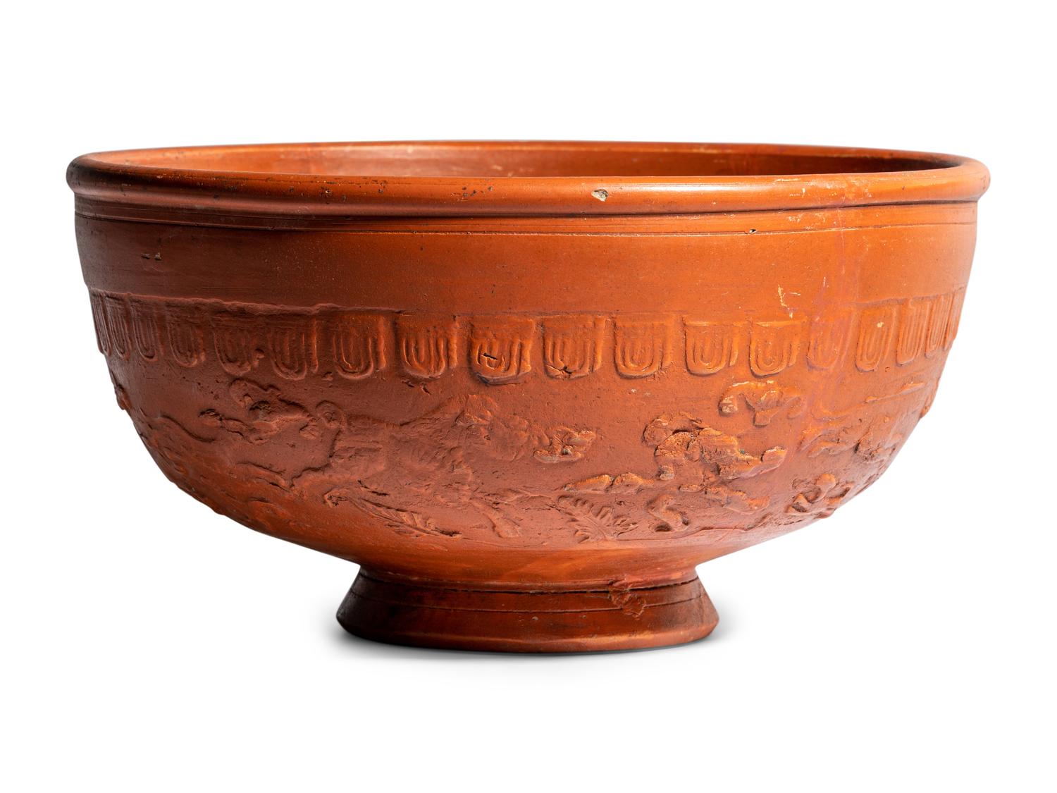 A Roman Red-Ware Bowl with a Hunting Scene