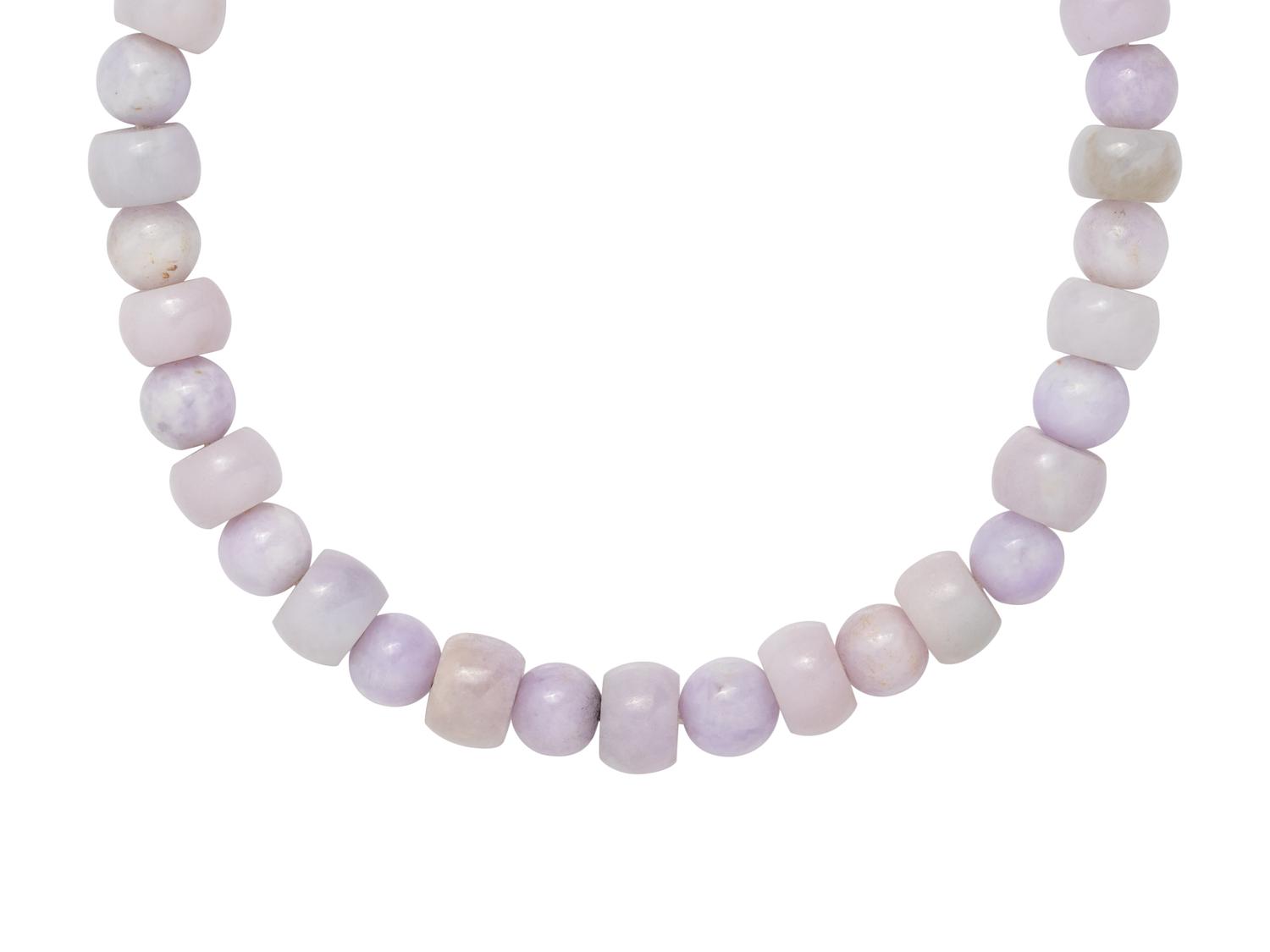 LAVENDER JADE BEAD NECKLACE
