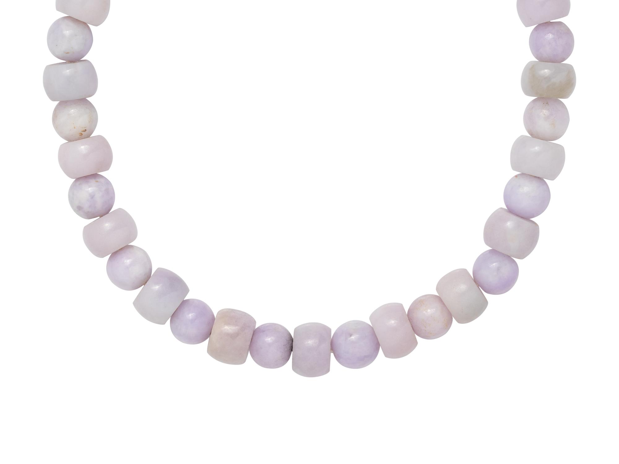 LAVENDER JADE BEAD NECKLACE