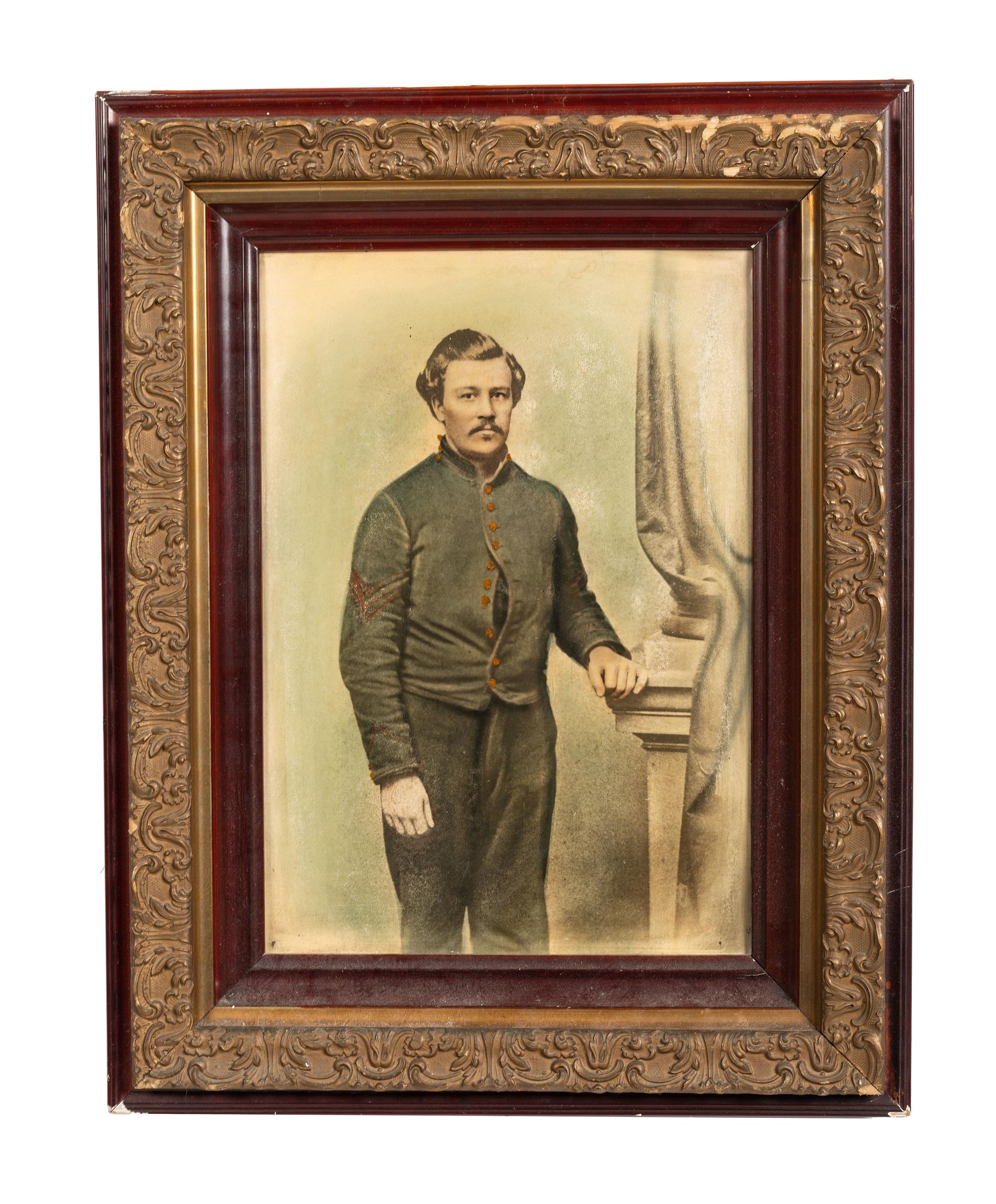 [CIVIL WAR]. A group of 4 charcoal and chalk portraits of Civil War servicemen, incl. identified sailor.