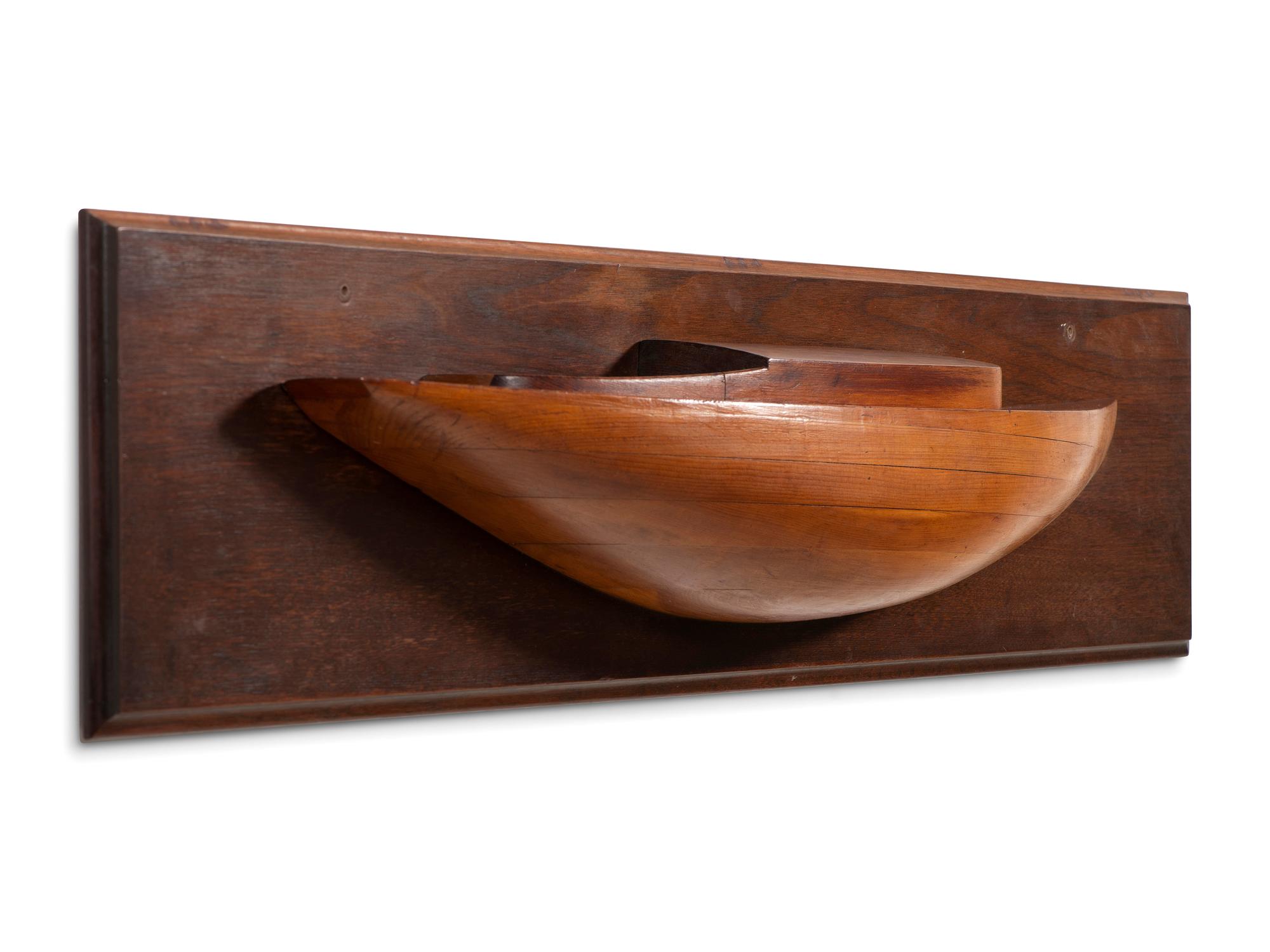 Two Mounted Half Hull Models