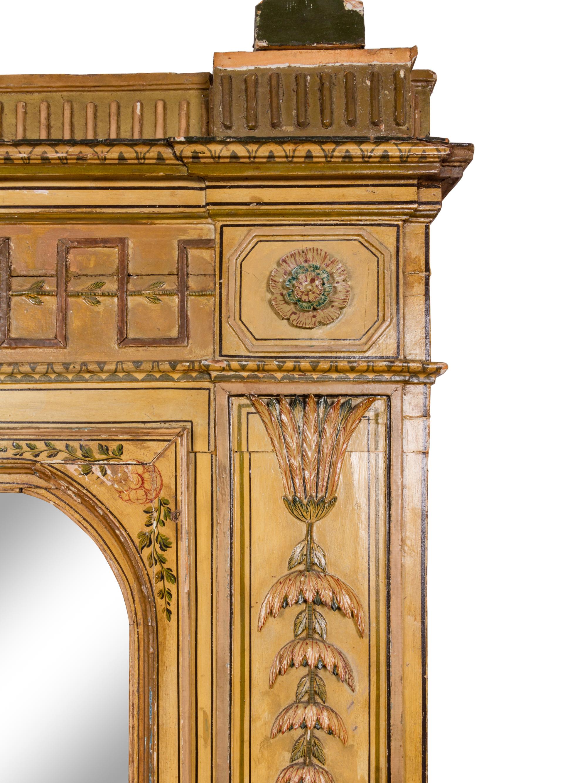 A Large Neoclassical Style Giltwood Mirror