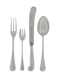 An Assembled English Silver Flatware Service