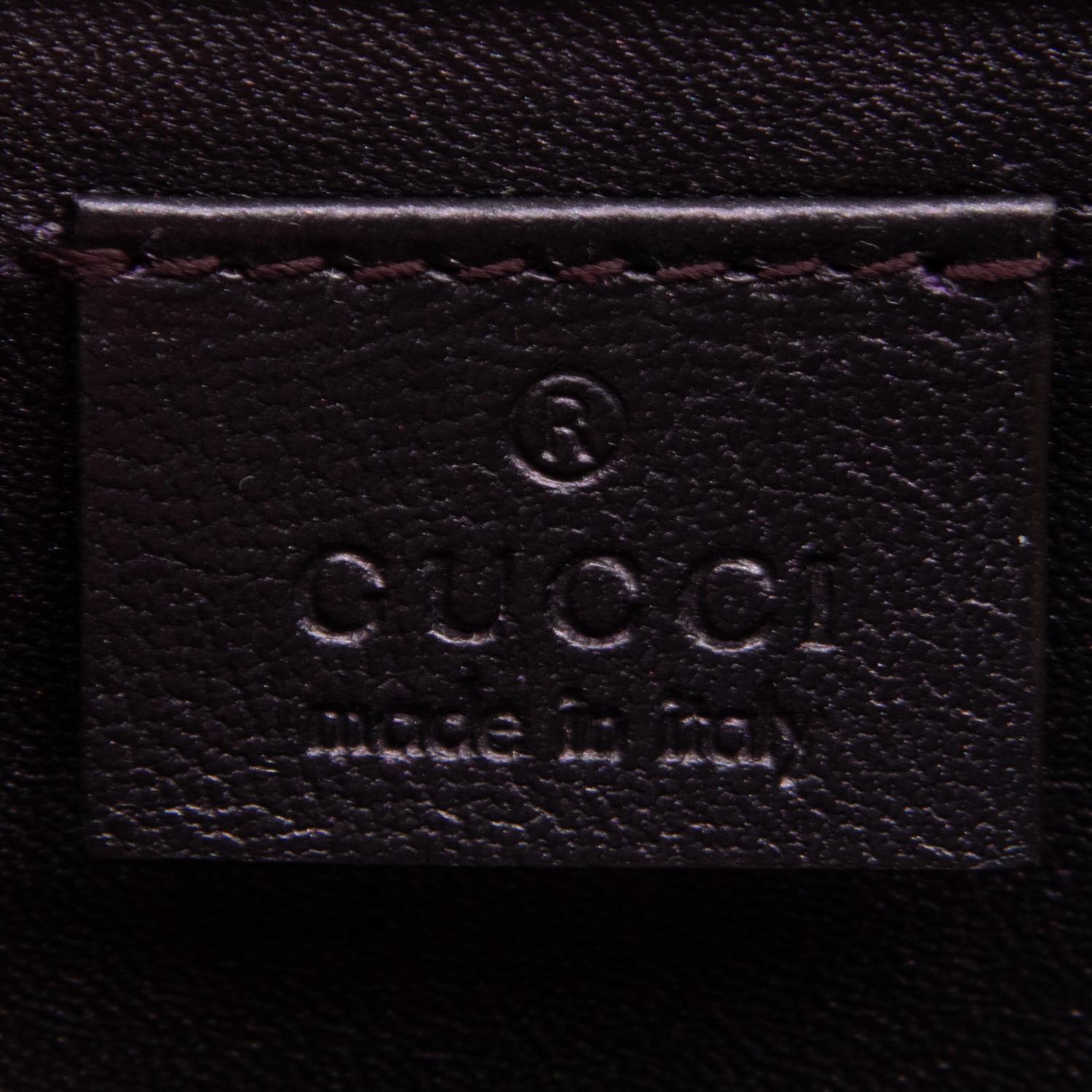 Gucci, Purple Patent Monogram Clutch