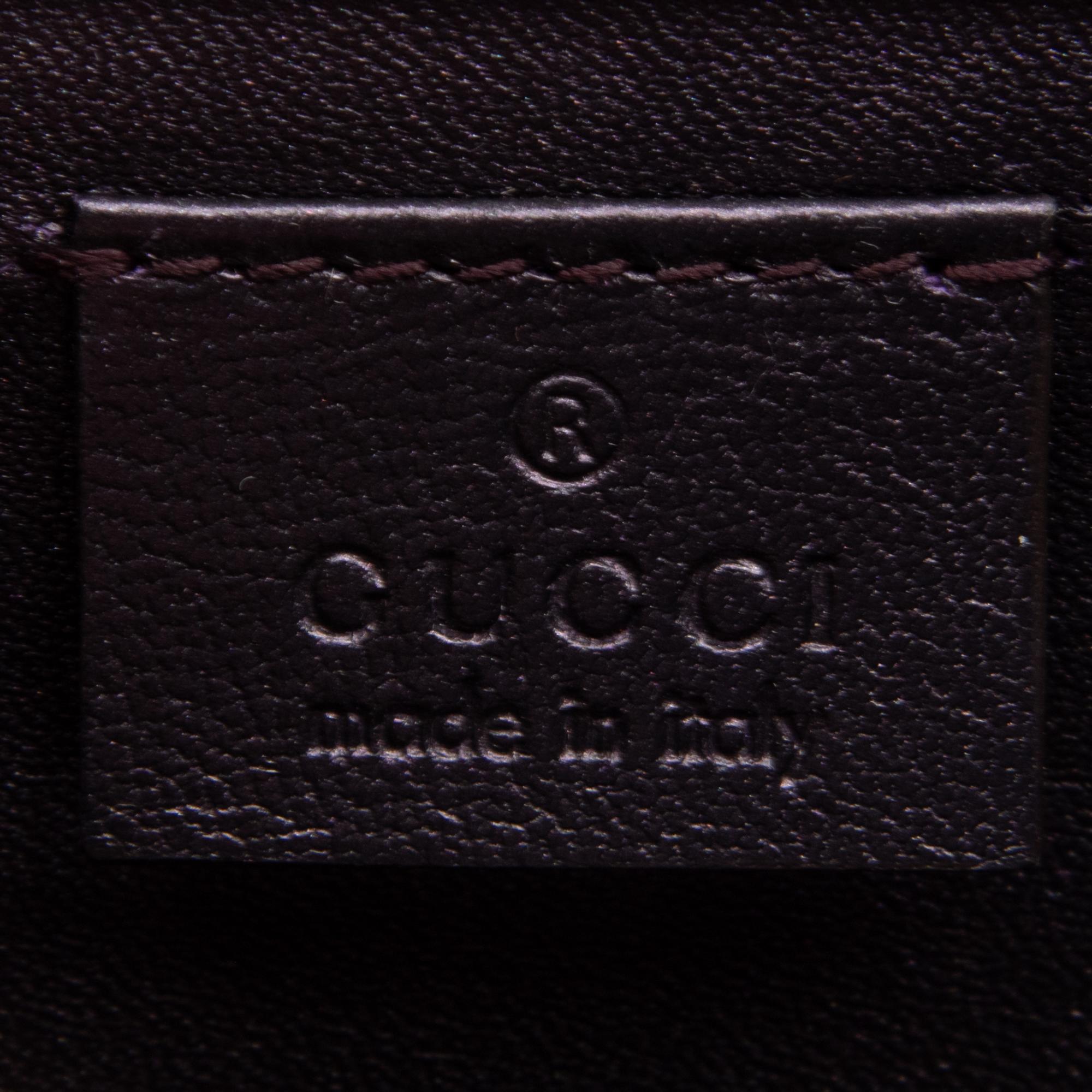 Gucci, Purple Patent Monogram Clutch