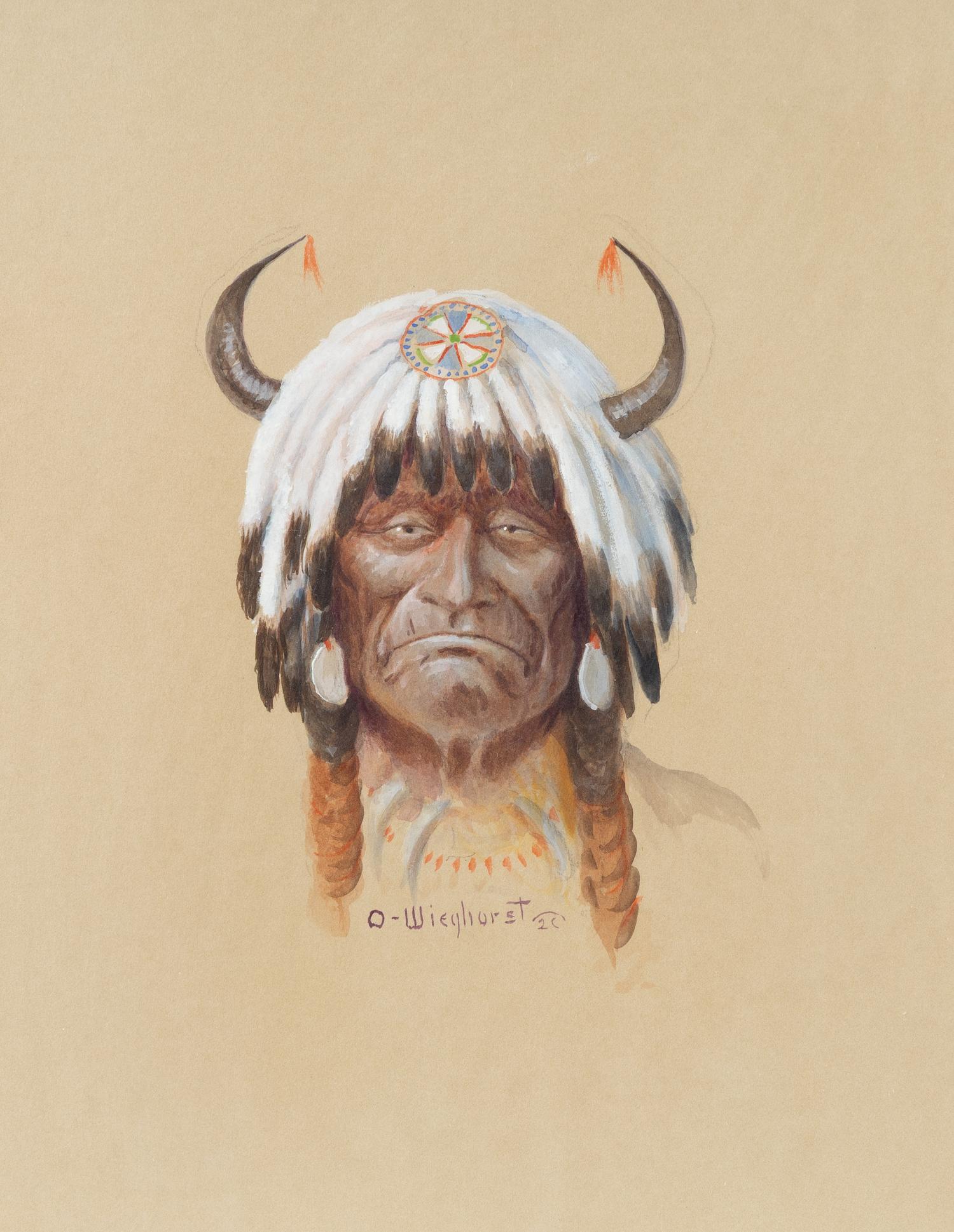 Untitled (Portrait with Buffalo Headdress)