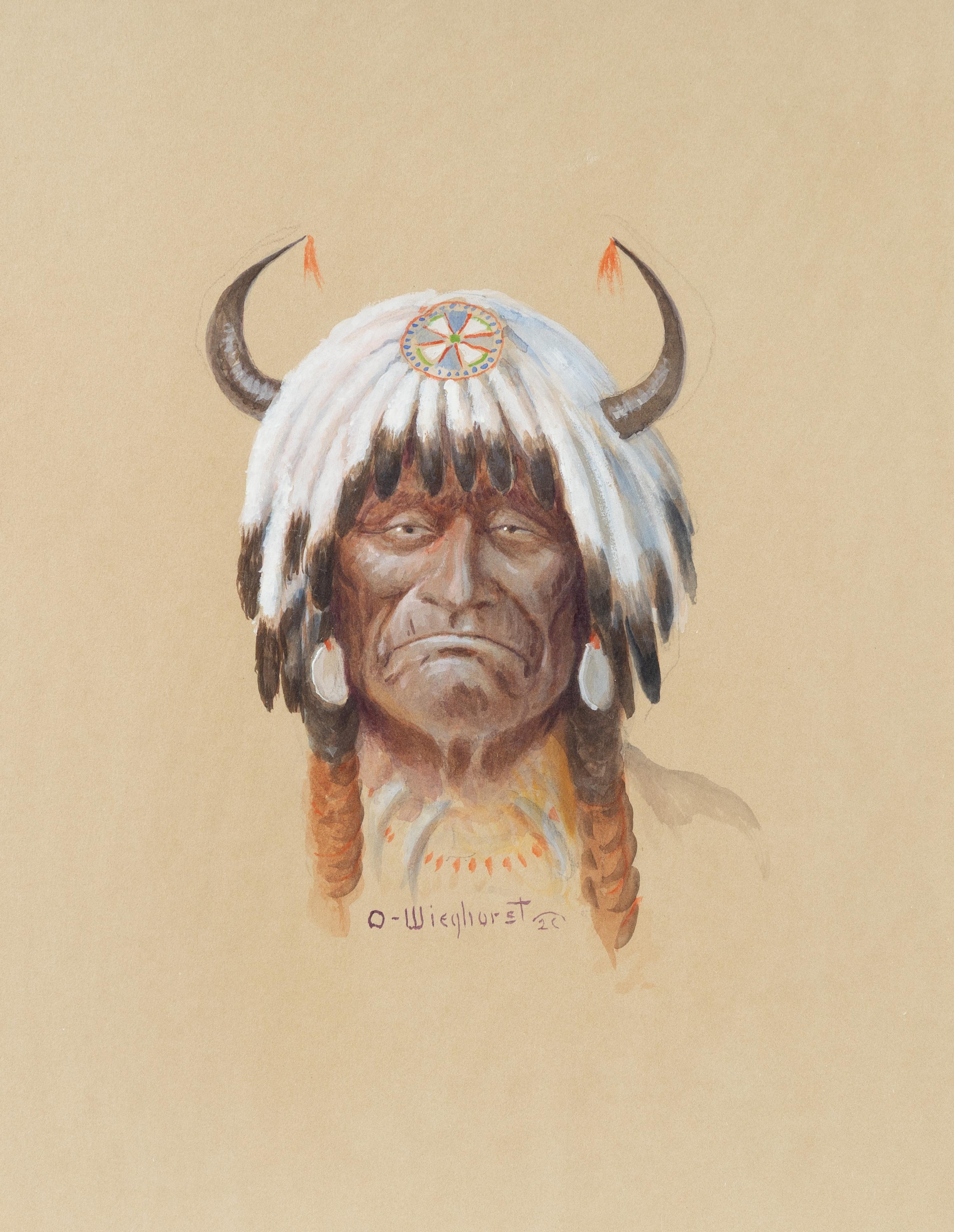 Untitled (Portrait with Buffalo Headdress)