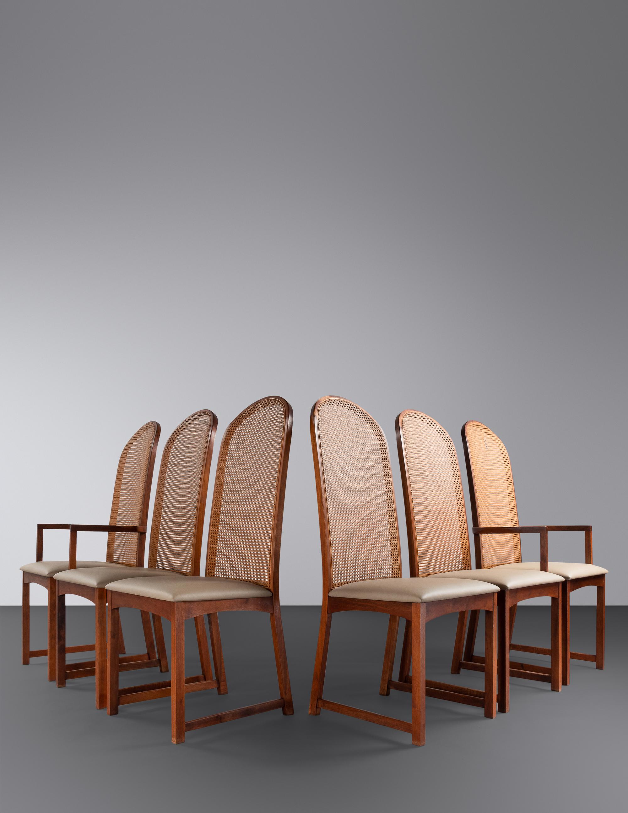 Set of Six Dining Chairs Directional, USA
